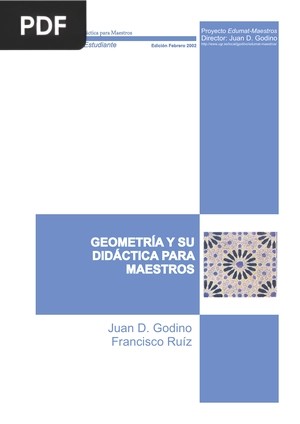 Portada de Geometría Y Su Didáctica Para Maestros Autor Juan D. Godino Y Francisco Ruíz